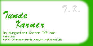 tunde karner business card